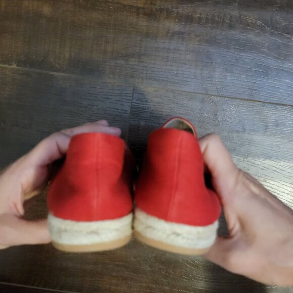NEW Stuart Weitzman Nugal Espadrille Flats Womens 8.5 Summer Red Nautical - Picture 4 of 9